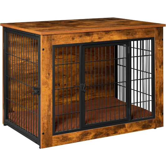 Dog Crate Furniture With Thick Cushion