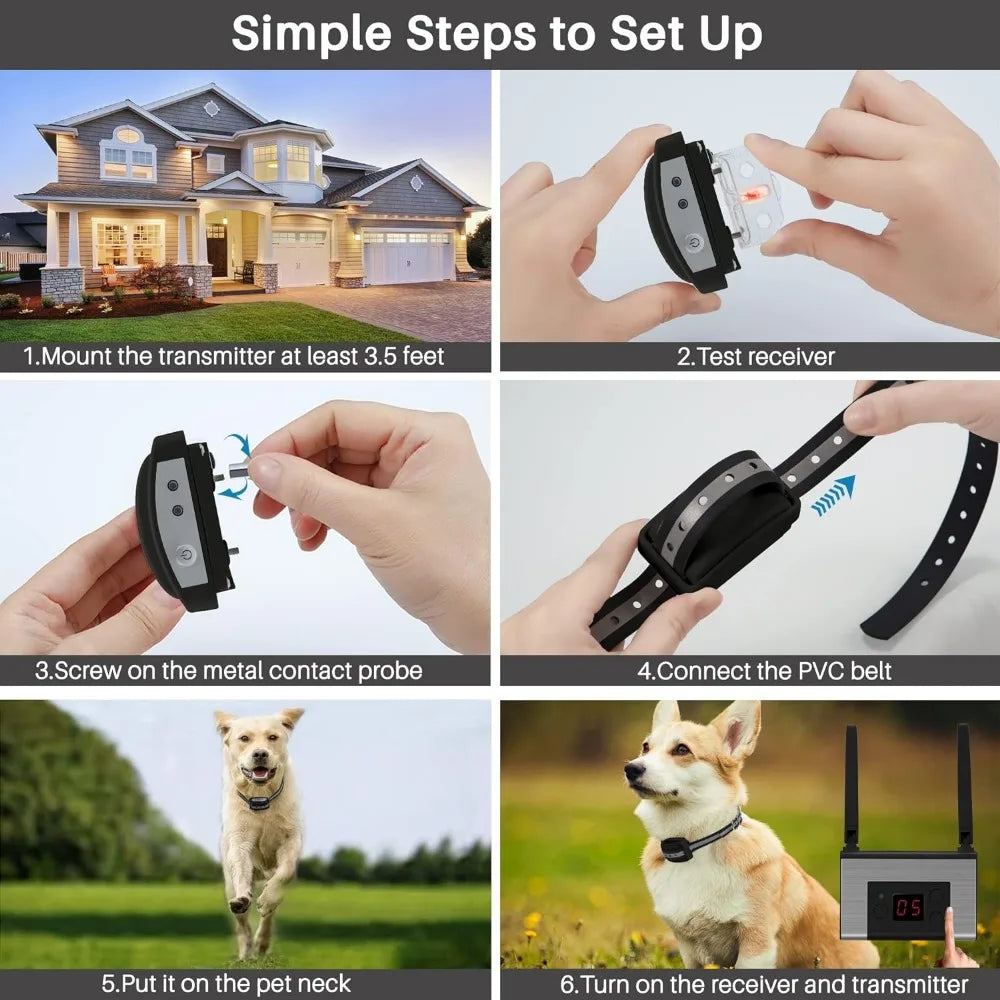 Wireless Dog Collar, Waterproof and Rechargeable Training Collar