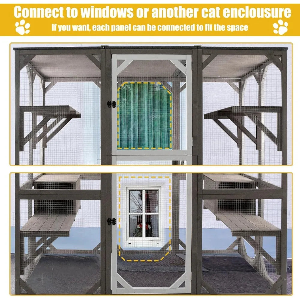 Wooden Cat House Weatherproof