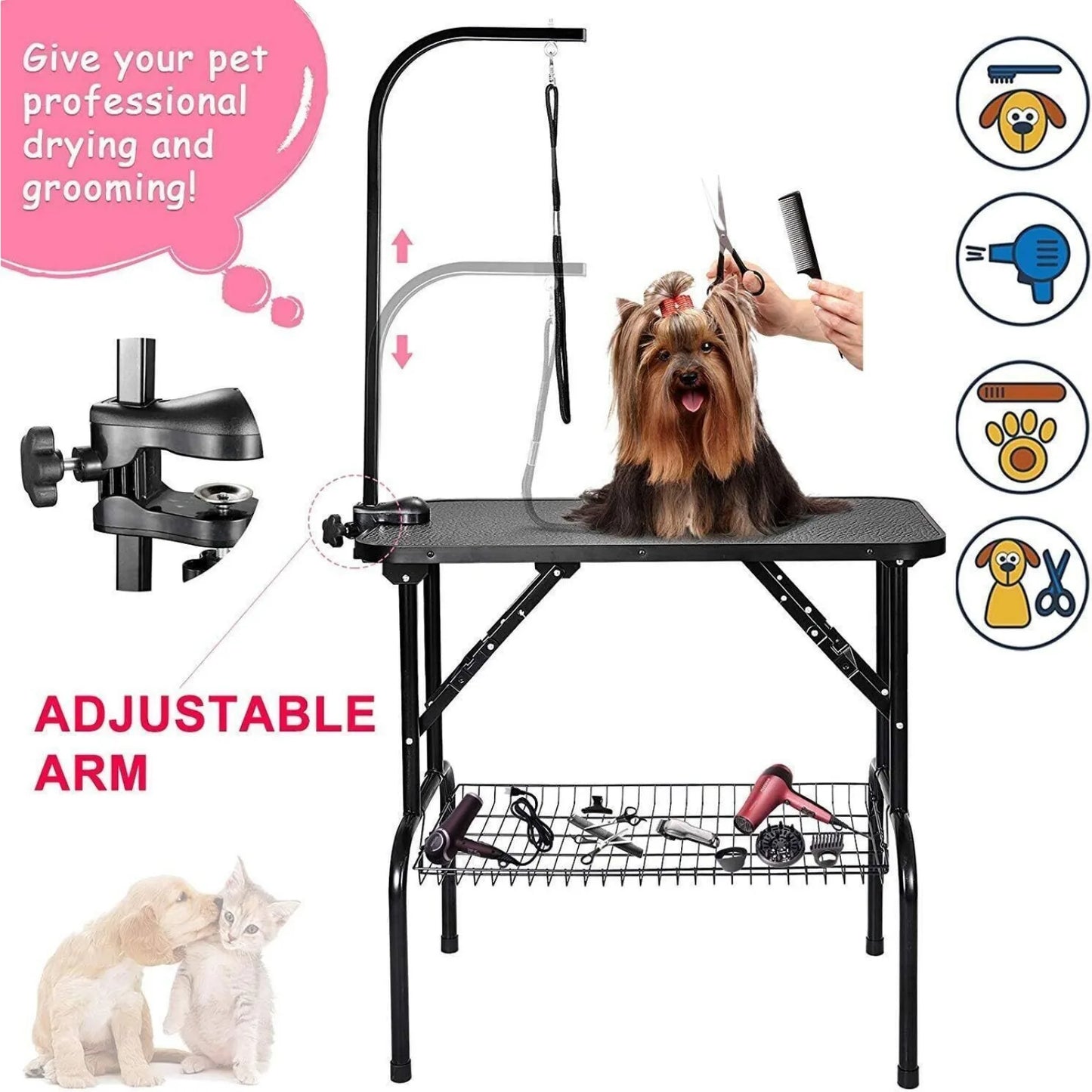 32 Inch Folding Pet Grooming Table