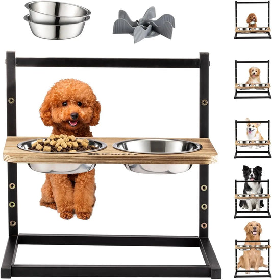 Dog Bowl Adjustable Height Stand