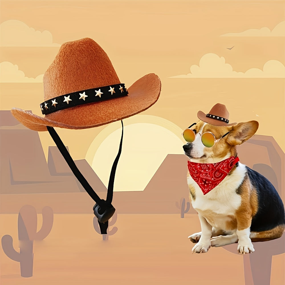 3pcs/set, Pet Cowboy Costume Set