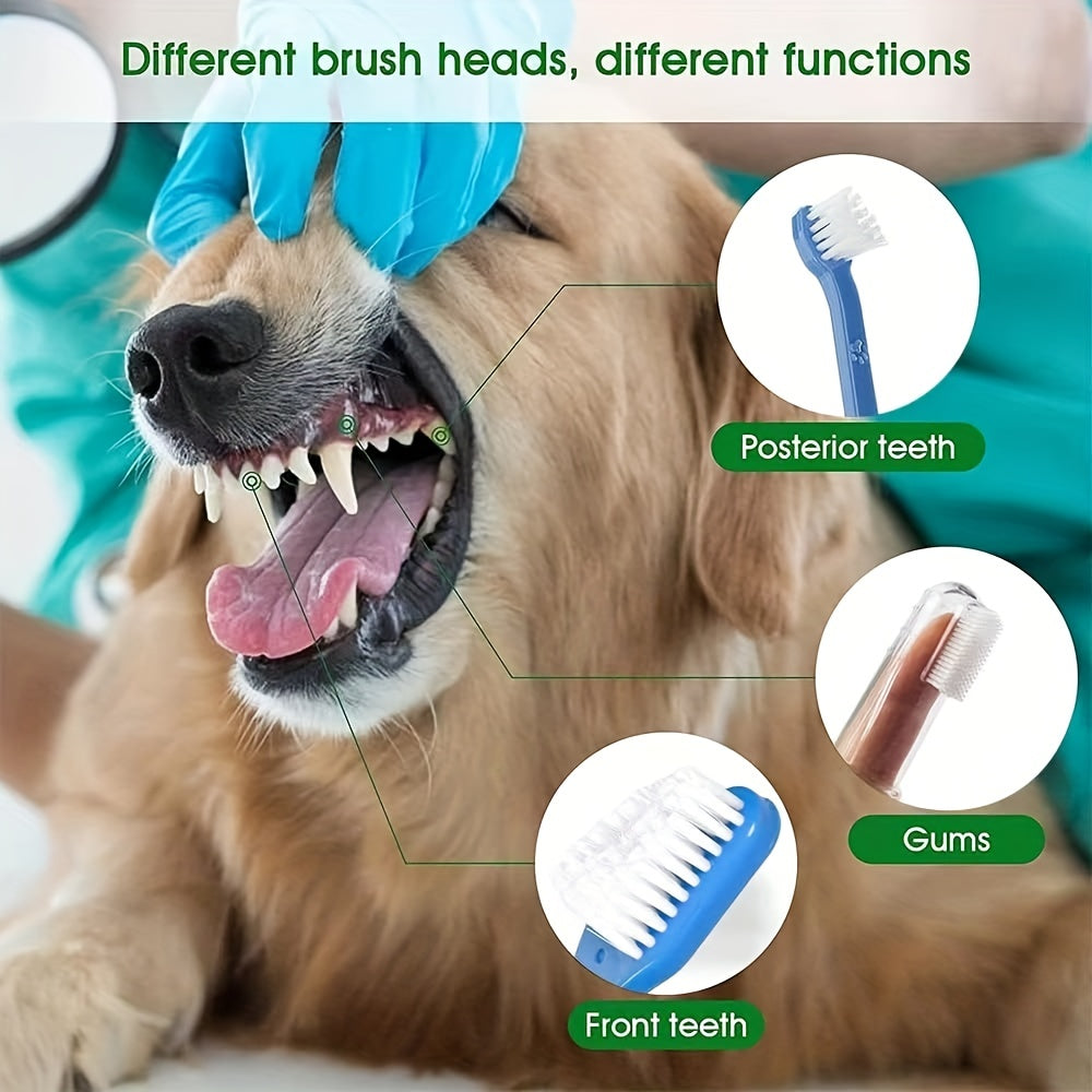 Dog Toothbrush Set, 360-Degree Toothbrush