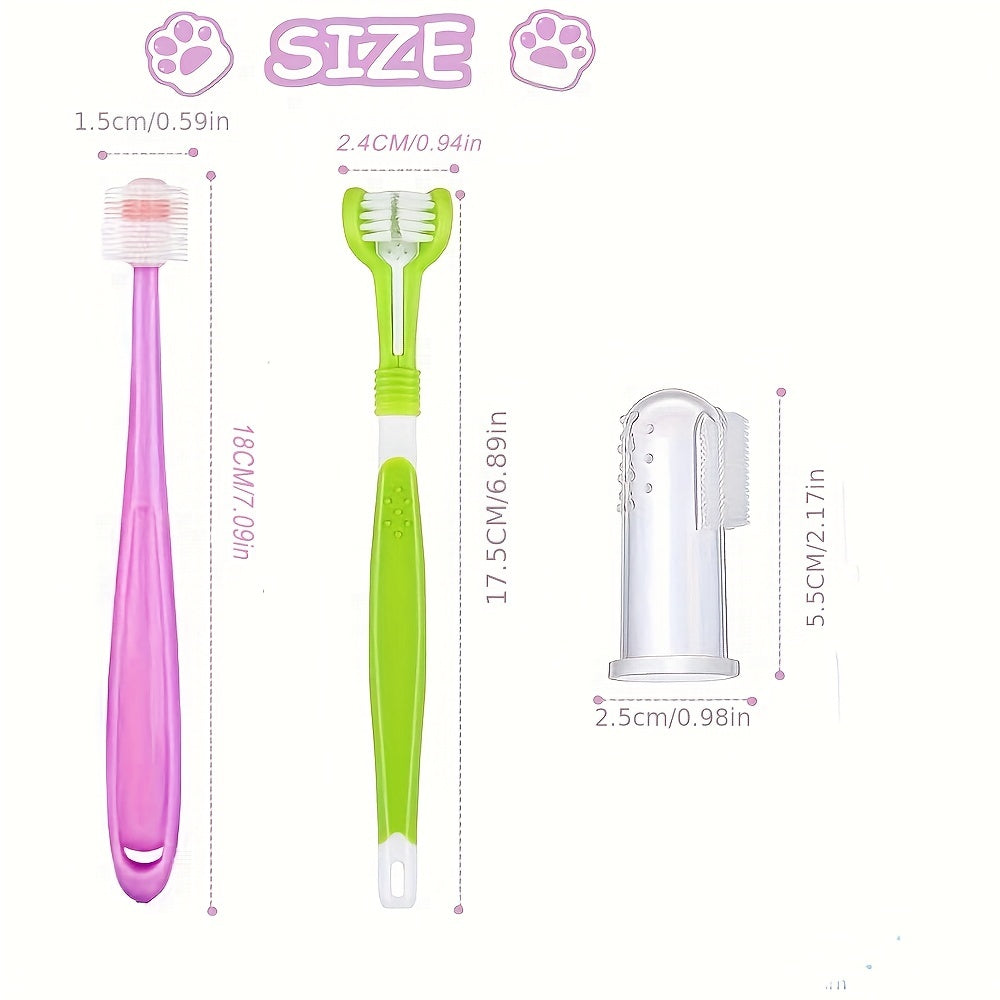 Dog Toothbrush Set, 360-Degree Toothbrush