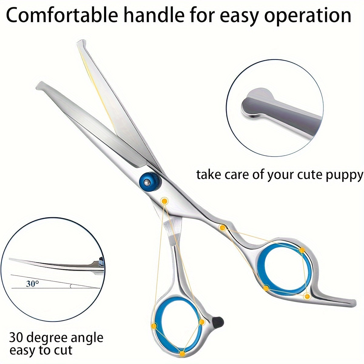 6-Piece Professional Pet Grooming Scissors Set