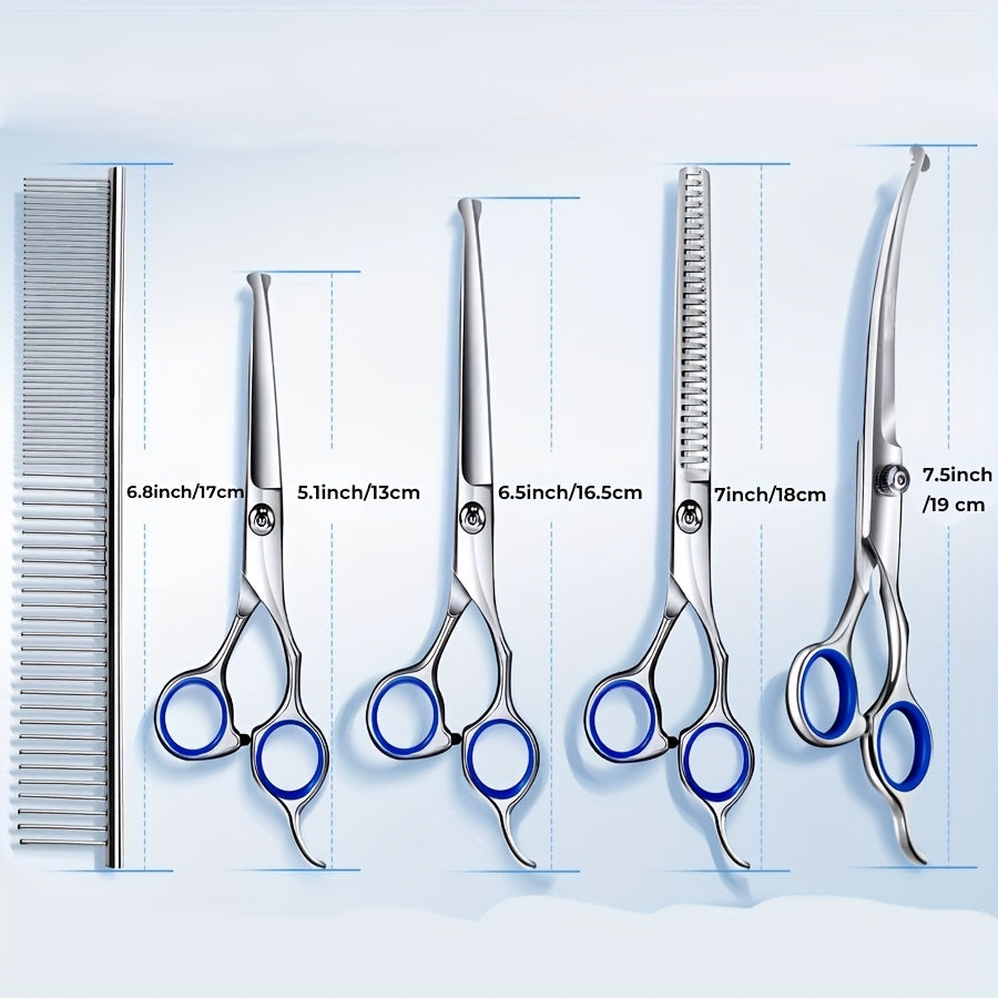 6-Piece Professional Pet Grooming Scissors Set