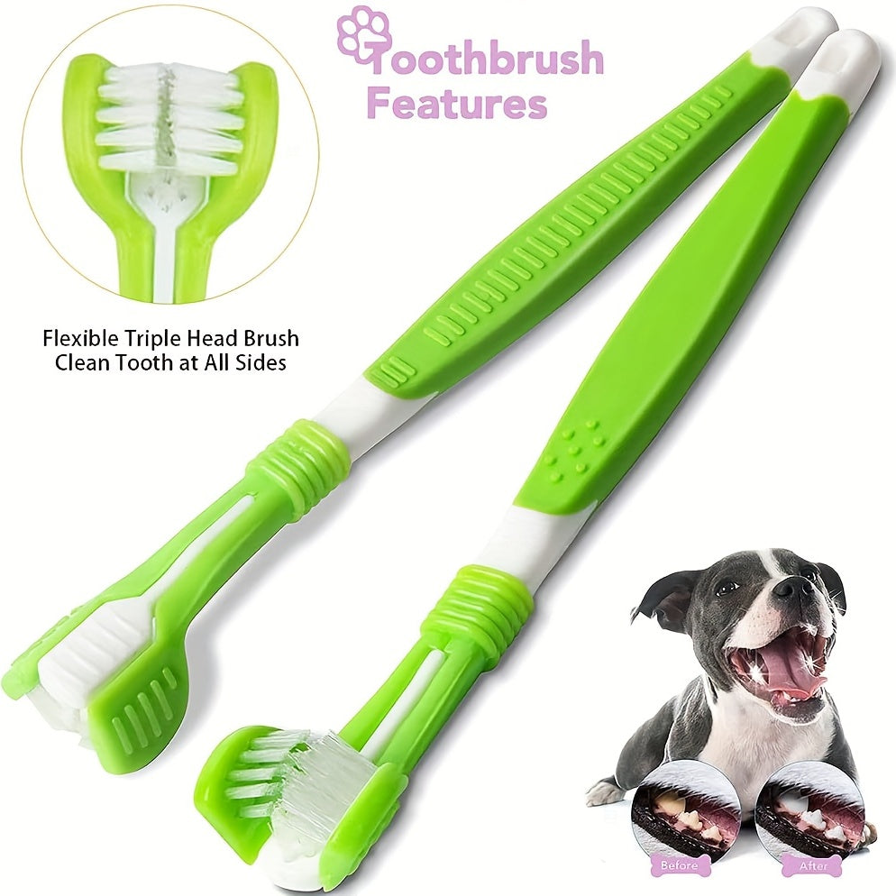 Dog Toothbrush Set, 360-Degree Toothbrush