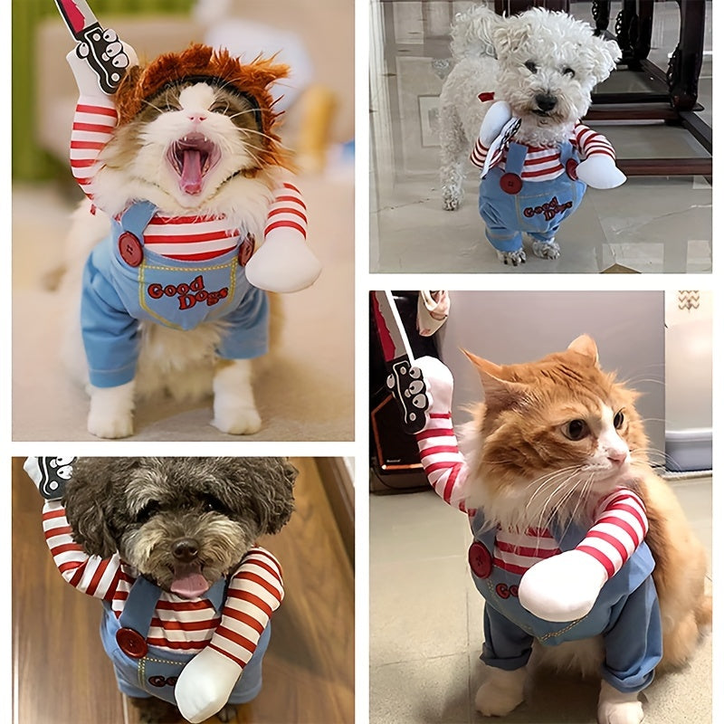 1pc Halloween Transformed Pet Apparel And Wig